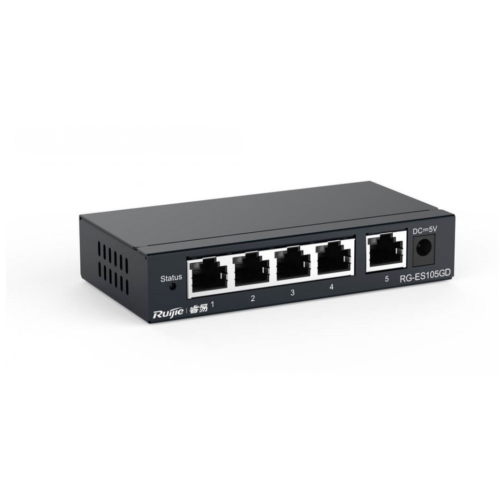 RUIJIE REYEE RG-ES105GD 5 Port GigaBit Switch  Metal Kasa
