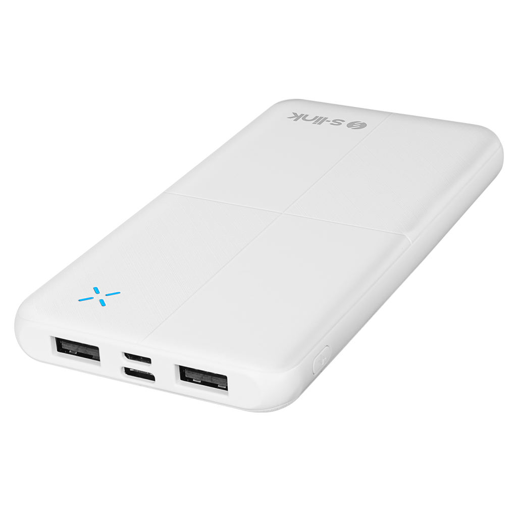 S-LINK IP-G12N, Beyaz, 10.000mAh, 2xUSB, 1xMicro USB, 1xType-C, 4 LED Göstergeli, PowerBank