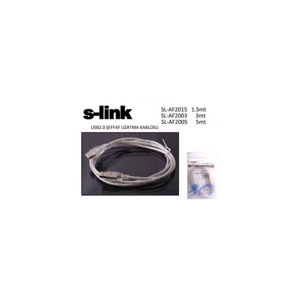 S-Link SL-AF2005 USB Uzatma Kablosu , 5 metre