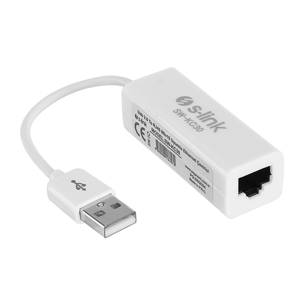 S-LINK SW-KC30, USB2.0 To RJ45, Ethernet Kartı