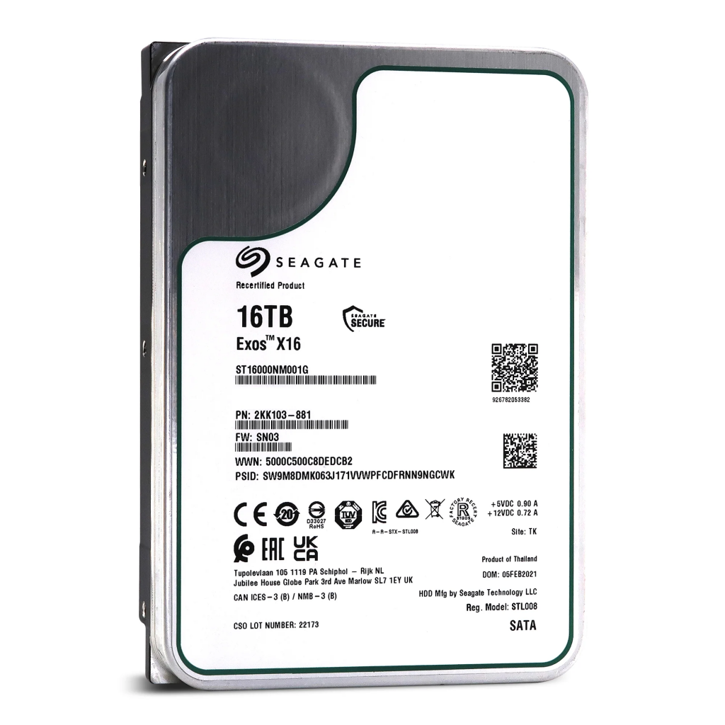 SEAGATE EXOS X16, ST16000NM001G, 3.5