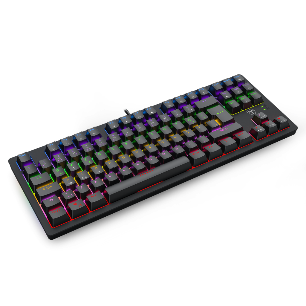 T-DAGGER BALI, T-TGK311-BL, USB Kablolu, Türkçe Q,  Rainbow Backlight, Blue Mekanik Switch, 87 Tuşlu, Gaming Klavye