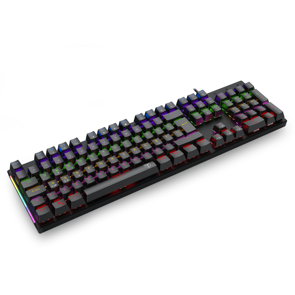 T-DAGGER NAXOS, T-TGK310-BL, USB Kablolu, Türkçe Q, Rainbow Backlight, Blue Mekanik Switch, 104 Tuşlu, Gaming Klavye