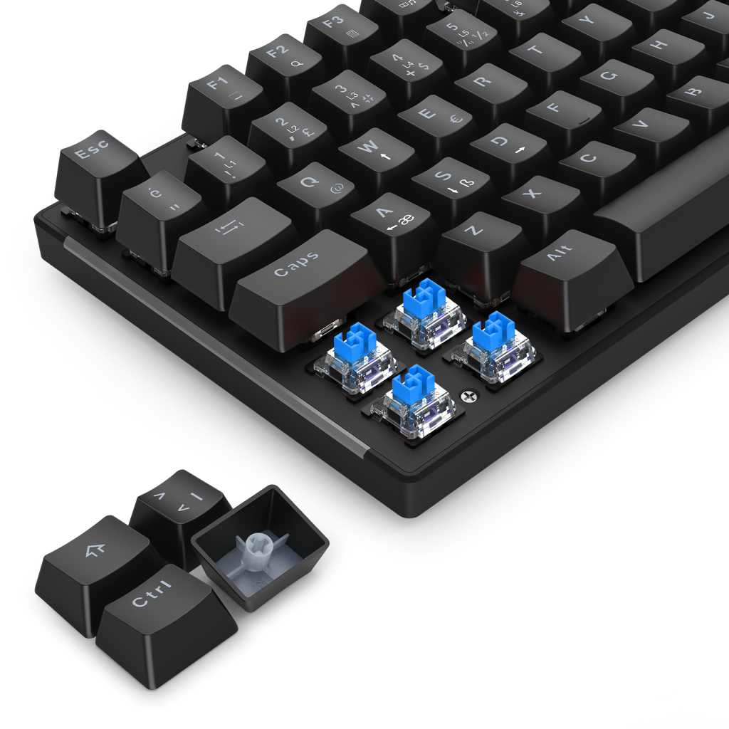 T-DAGGER NAXOS, T-TGK310-BL, USB Kablolu, Türkçe Q, Rainbow Backlight, Blue Mekanik Switch, 104 Tuşlu, Gaming Klavye