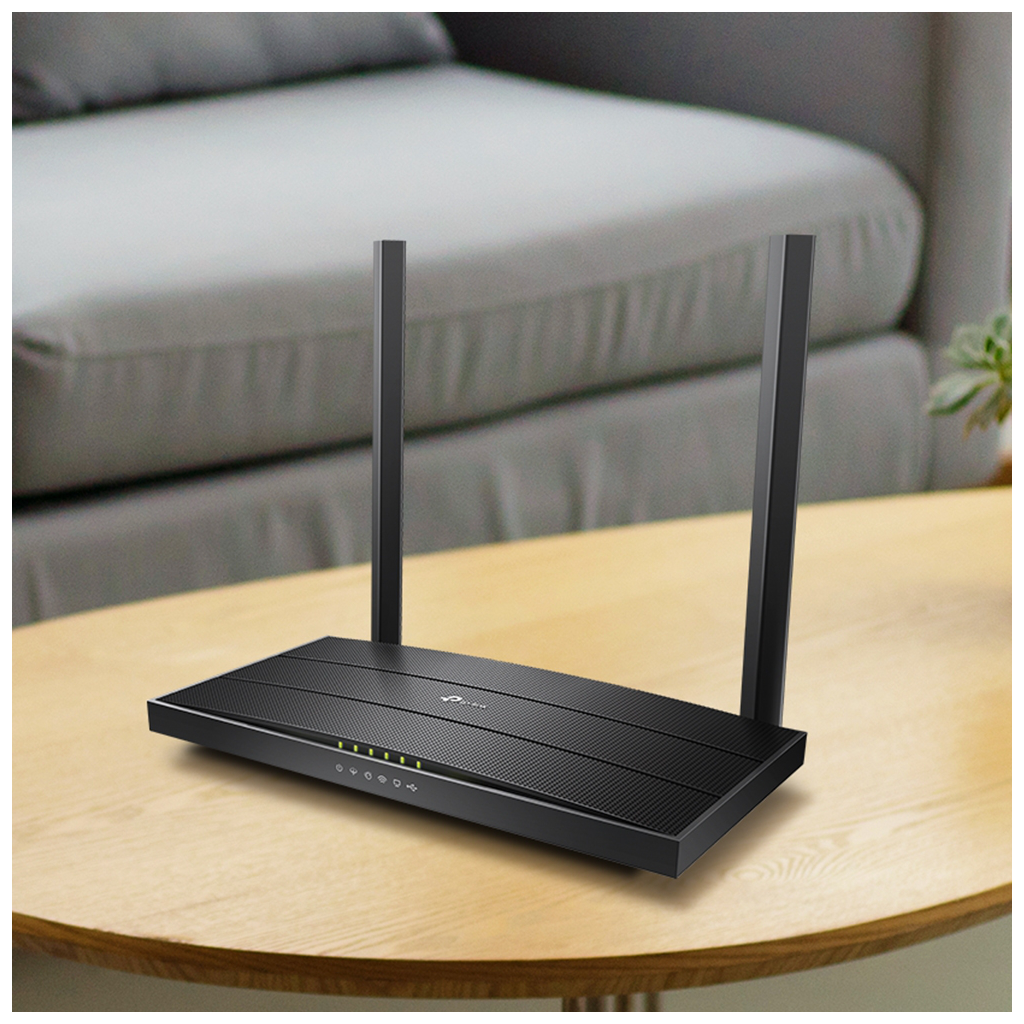 TP-LINK ARCHER VR400 V3, AC1200, 4 Port, Dual Band Wifi, 1200Mbps, 2×Anten, 3G-4G USB Desteği, VDSL2, ADSL2+ MODEM