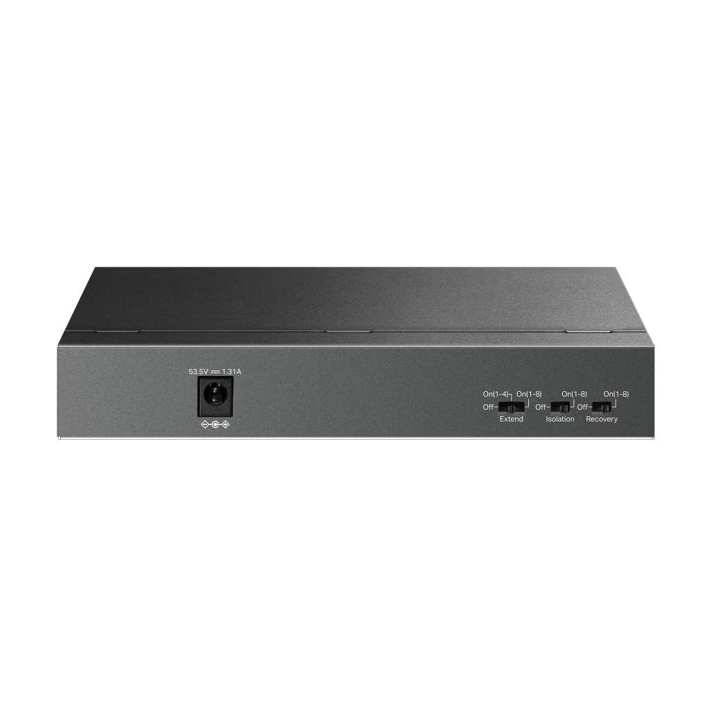 TP-LINK LS109P, Green Tech, 8 Port MegaBit, POE 63W, 1 Port Uplink, Long Range 250Mt, Yönetilemez, Metal Kasalı Switch