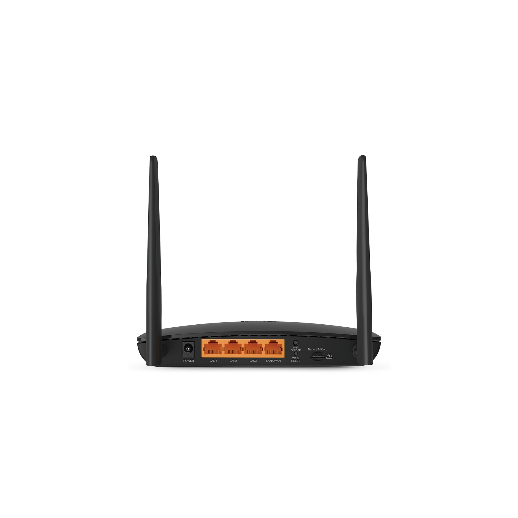 TP-LINK TL-MR150, 4Port, 300Mbps, 2,4Ghz WiFi, Masaüstü, LTE Micro Sim Kart Takılabilir 3G-4G Destekli Router