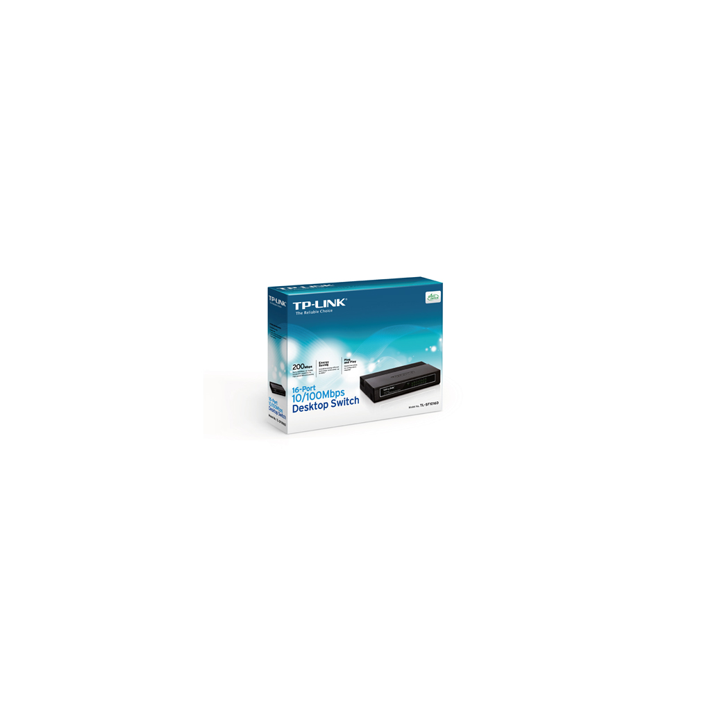 TP-LINK TL-SF1016D, 16 Port, MegaBit, Yönetilemez, Masaüstü Switch