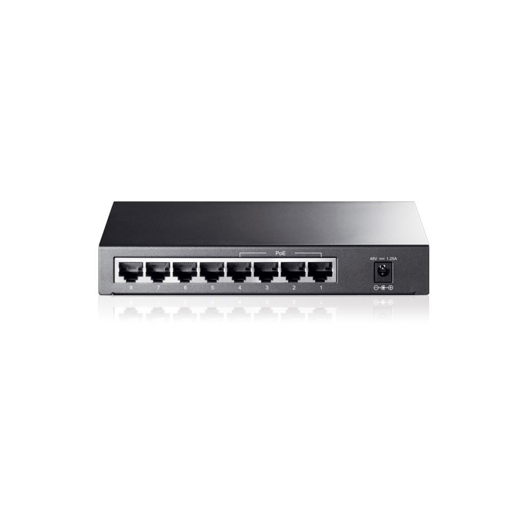 TP-LINK TL-SG1008P, 8 Port, GigaBit, 4 Port PoE, 55W, Yönetilemez, Metal Kasa, Masaüstü Switch