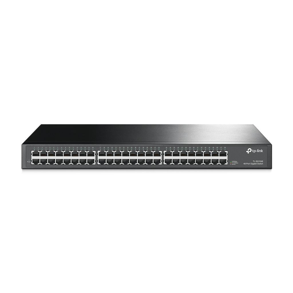 TP-LINK TL-SG1048, 48 Port, GigaBit, Yönetilemez, Metal Kasa, Rackmount Switch