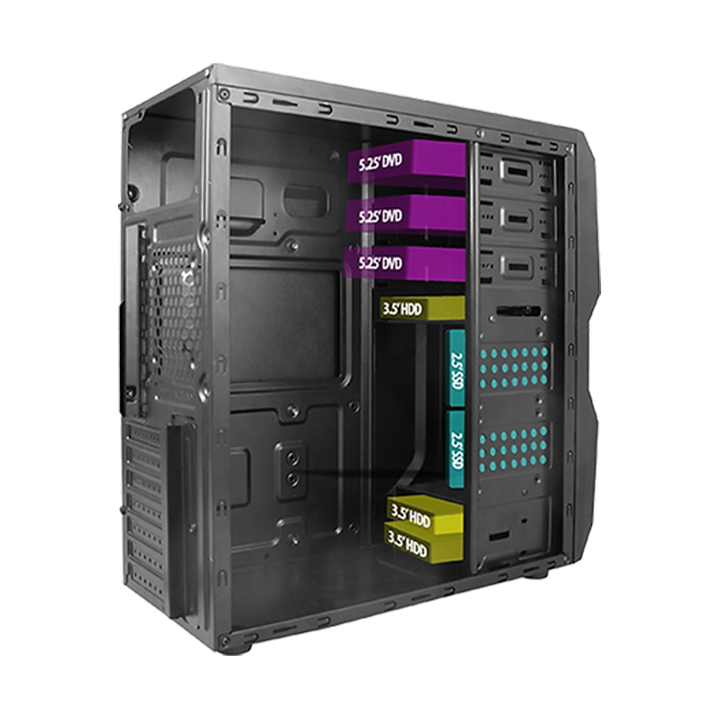 VENTO TA-K61, 550W, 80 Plus, Siyah, ATX, Tower, Kurumsal, KASA
