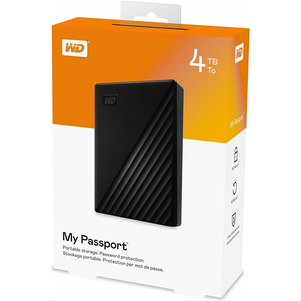 WD WDBPKJ0040BBK-WESN, MyPassport 4TB 2,5