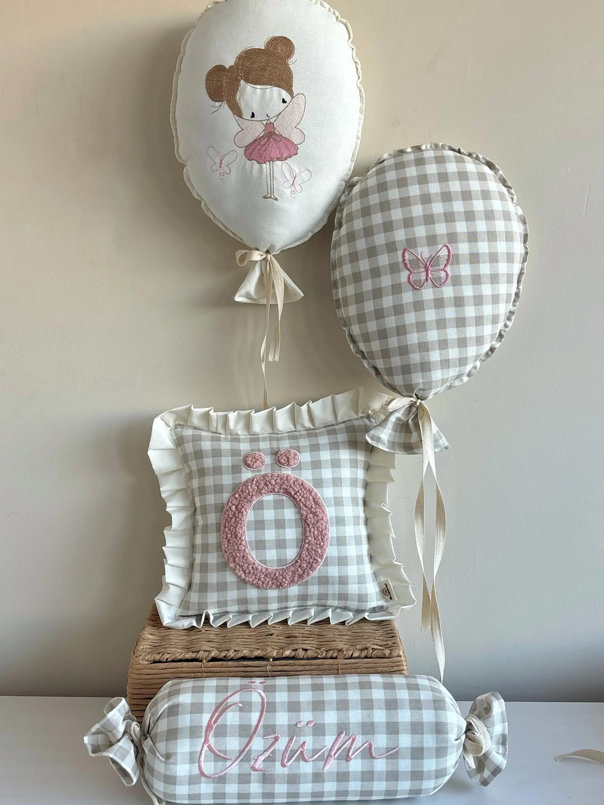 DEV SET - PEMBE HAYALLER - 2 BALON 2 YASTIK- 2