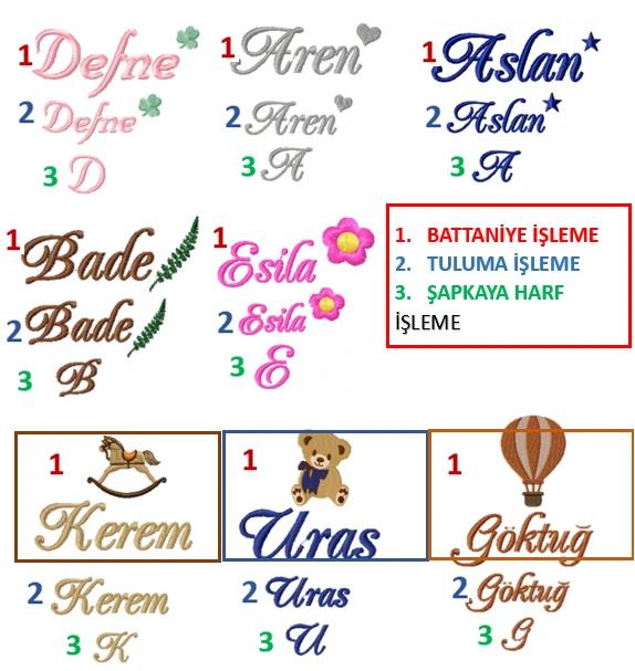 İSME ÖZEL MÜSLİN ÖRTÜ