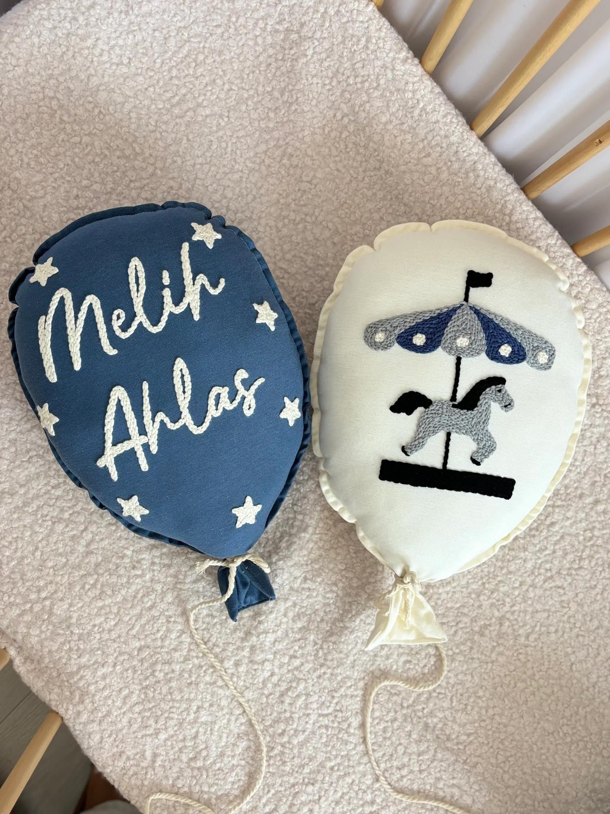 LACİVERT ATLI KARINCA 2Li BALON TAKIM - İlave benekli ekrı lacivert