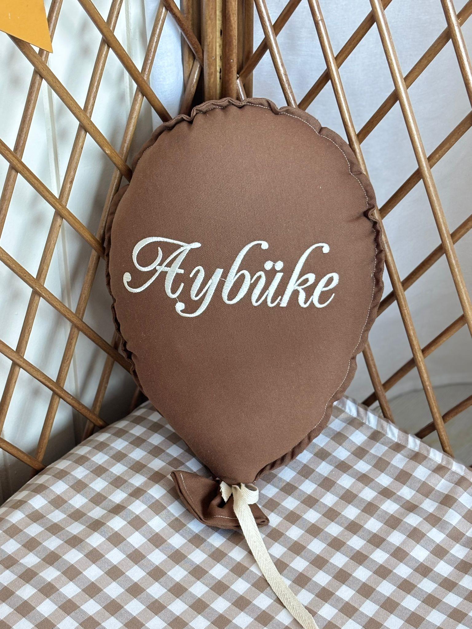 NAKIŞ TEKLİ KOYU KAHVE BALON 