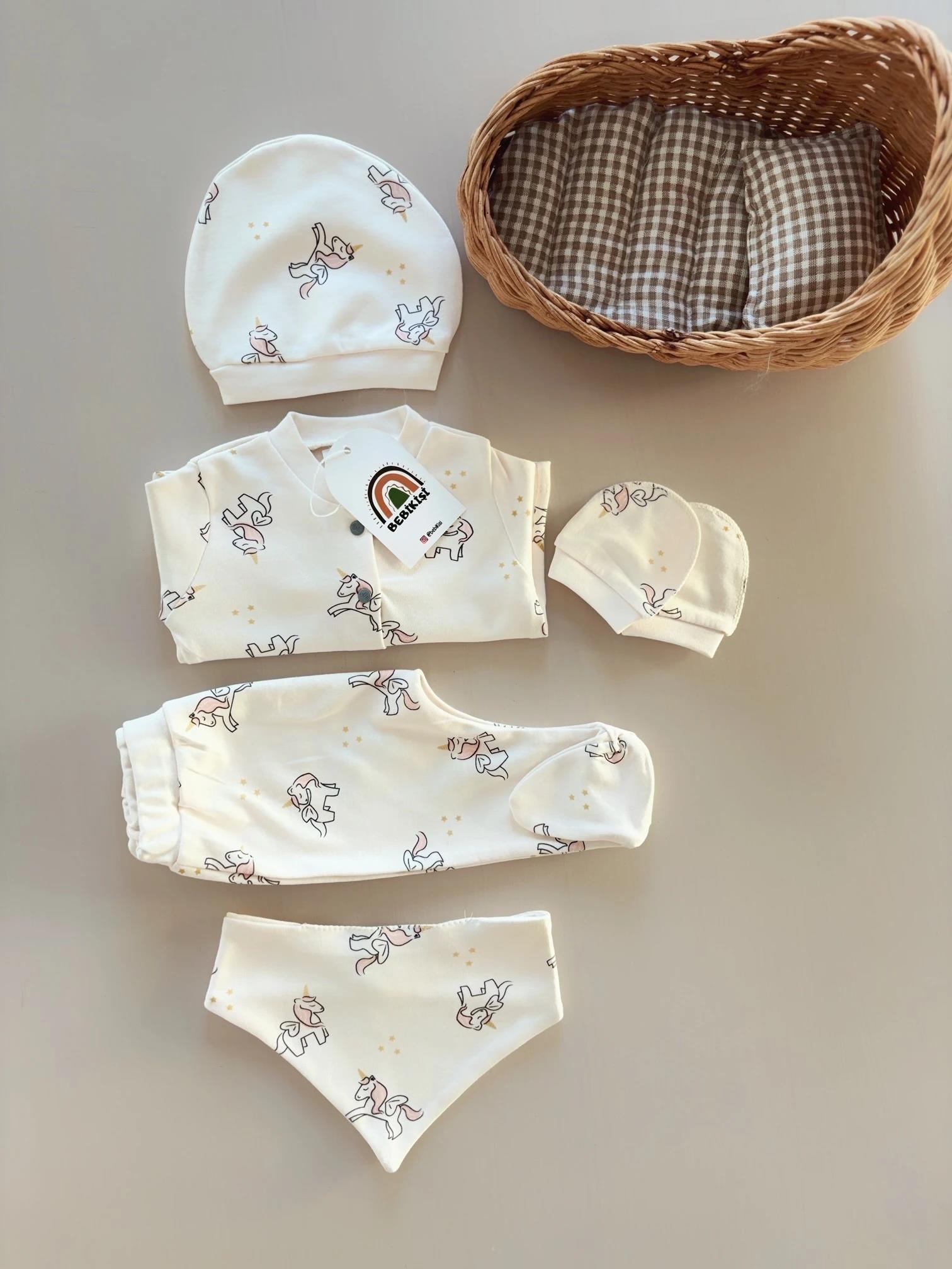 PAMUKLU 5Lİ YENİDOĞAN SET - UNİCORN