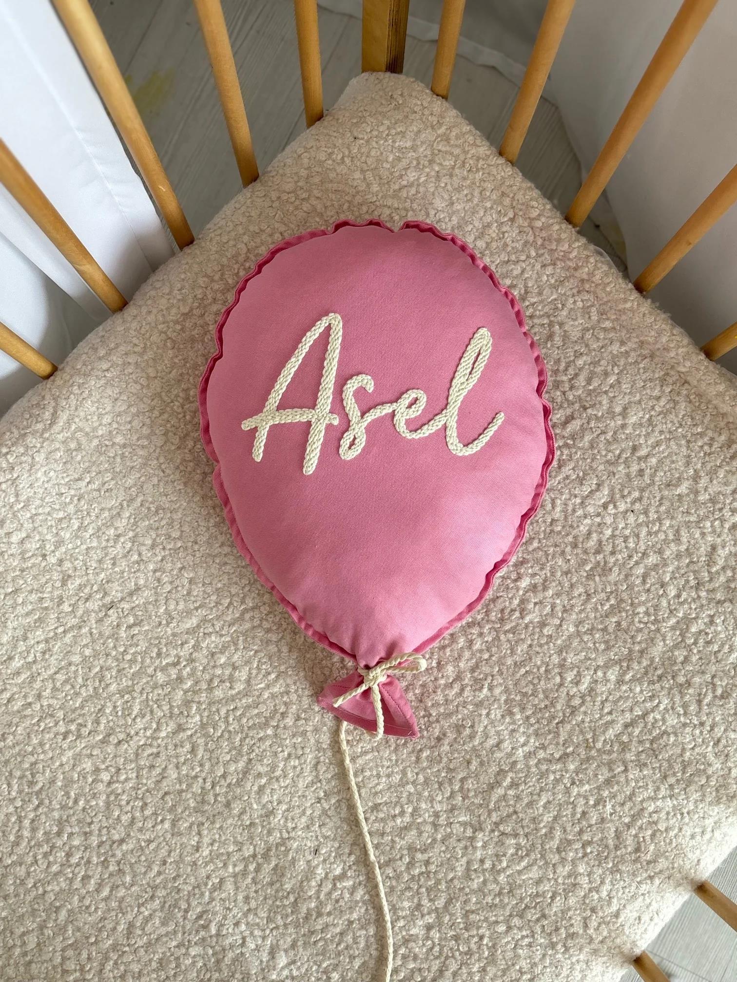 TEKLİ İSİM İŞLEMELİ - PEMBE BALON