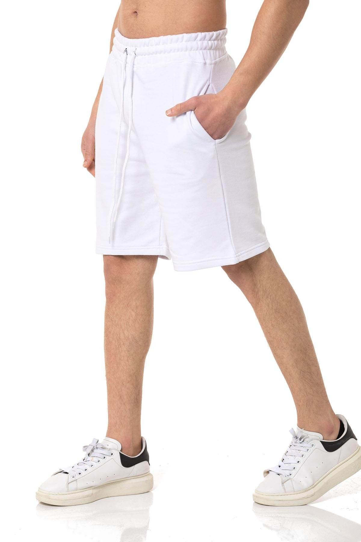 Camenta 2 İplik Beyaz Erkek Şort