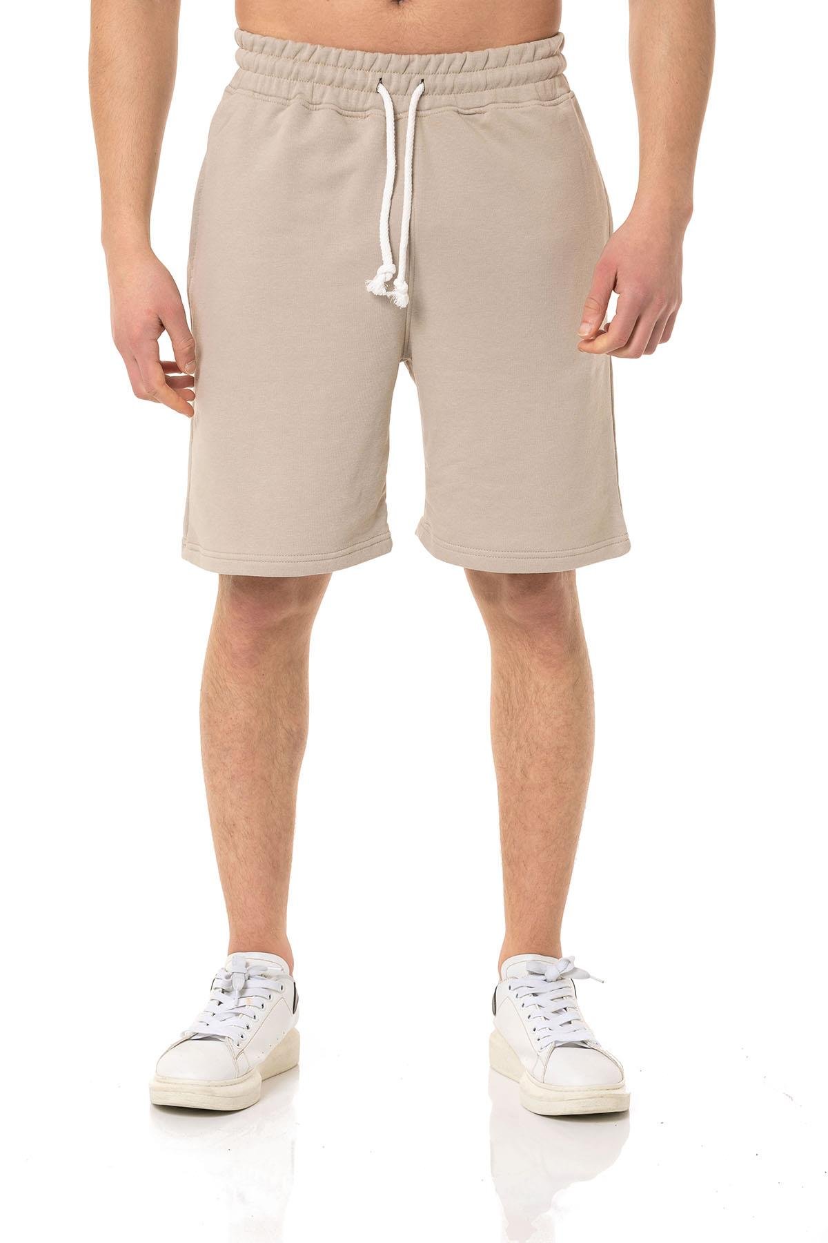 Camenta Bej 2 İplik Günlük Erkek Şort