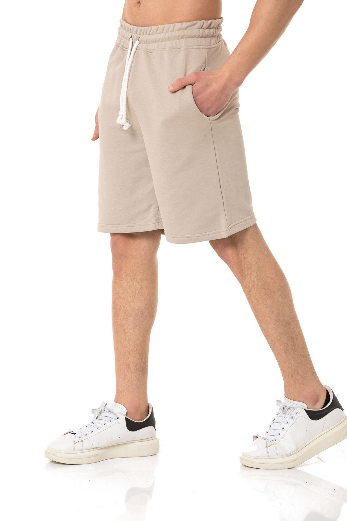 Camenta Bej 2 İplik Günlük Erkek Şort