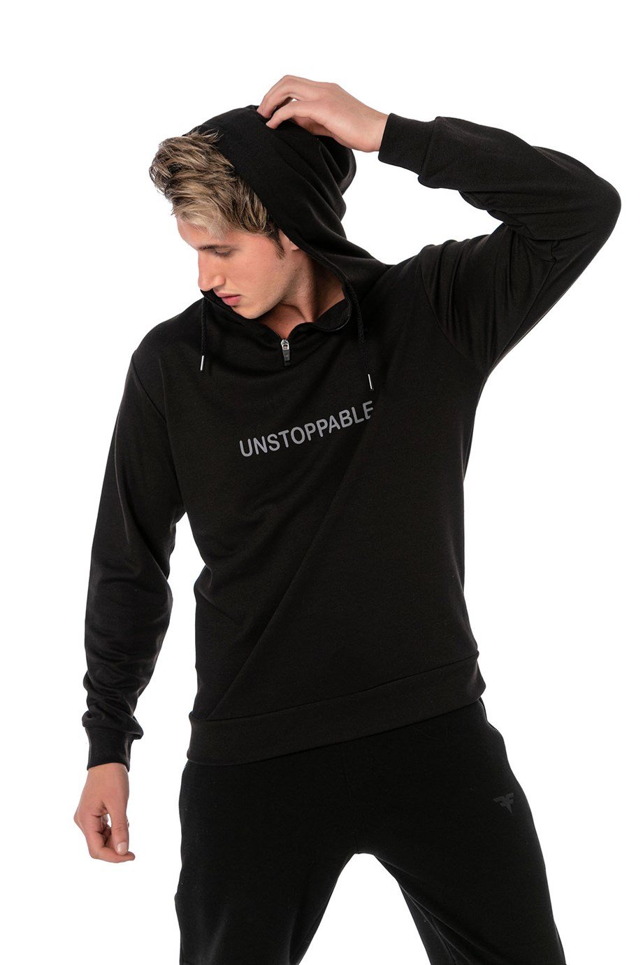 CAMENTA FERMUAR DETAYLI KAPŞONLU ERKEK SWEATSHIRT