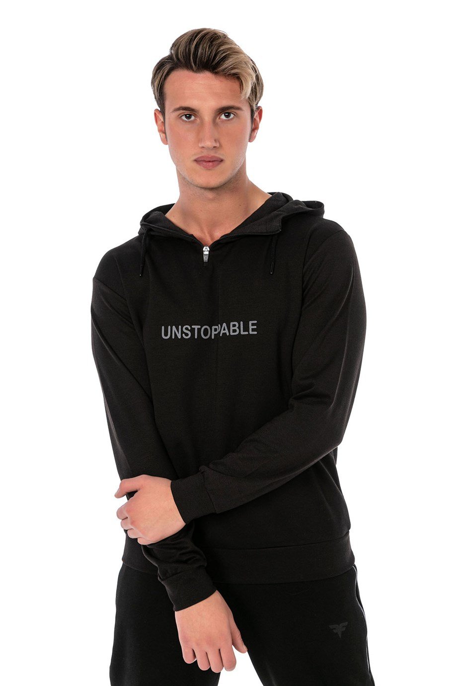 CAMENTA FERMUAR DETAYLI KAPŞONLU ERKEK SWEATSHIRT