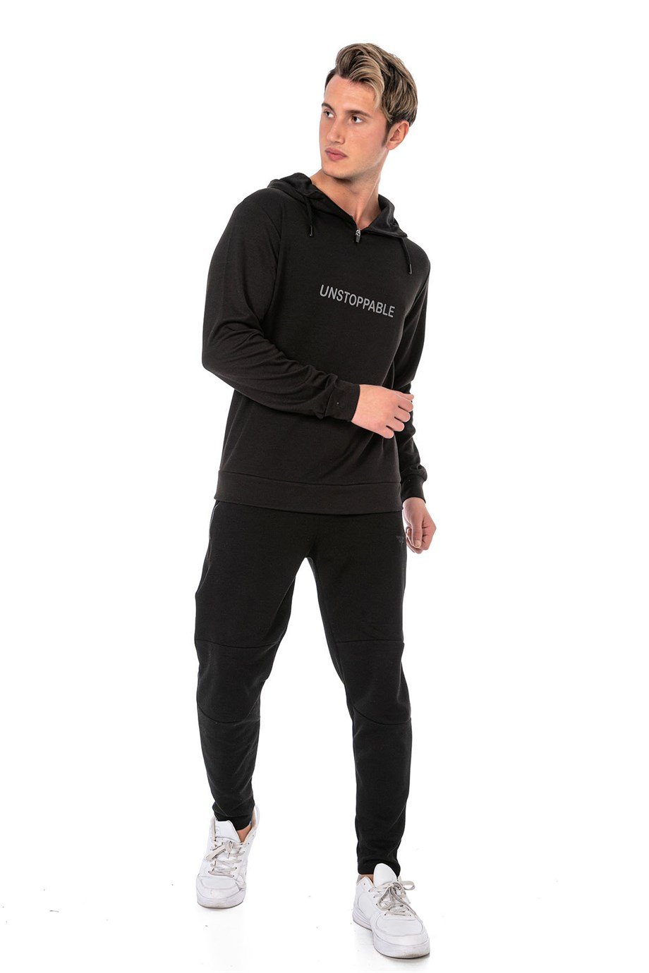 CAMENTA FERMUAR DETAYLI KAPŞONLU ERKEK SWEATSHIRT