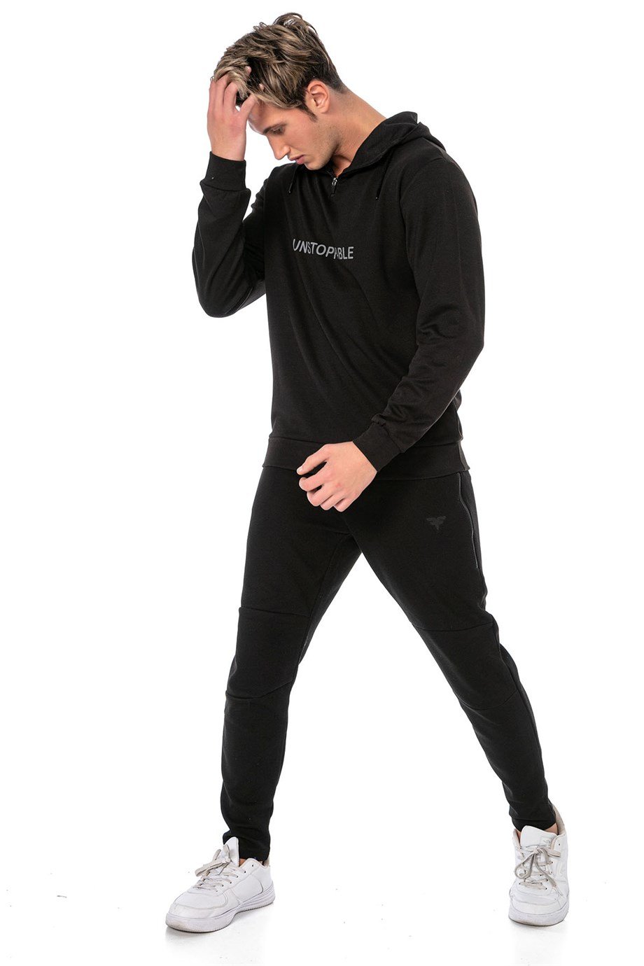 CAMENTA FERMUAR DETAYLI KAPŞONLU ERKEK SWEATSHIRT