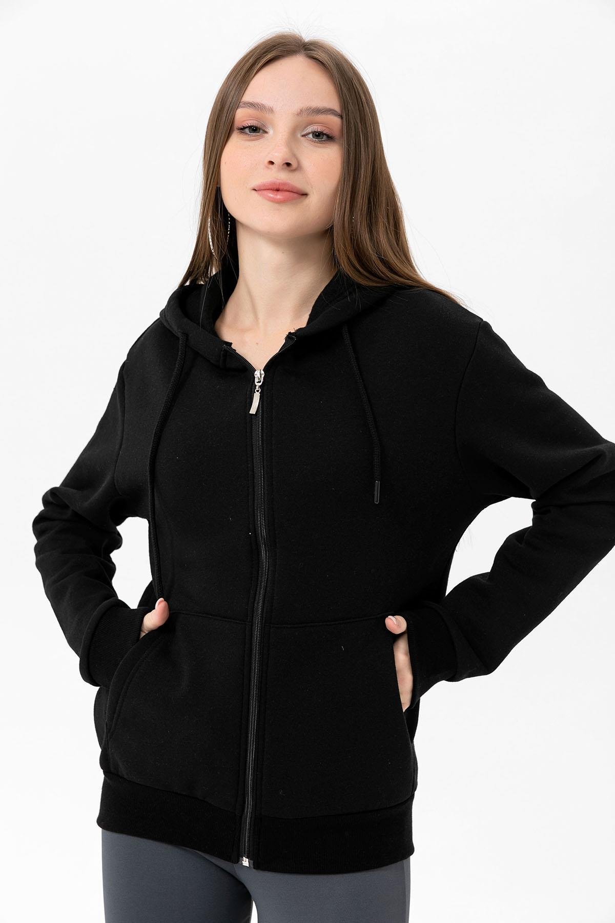 Camenta Fermuarlı Kapüşonlu Unisex Sweatshirt