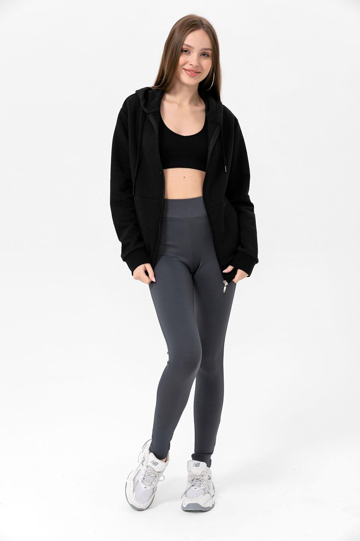 Camenta Fermuarlı Kapüşonlu Unisex Sweatshirt