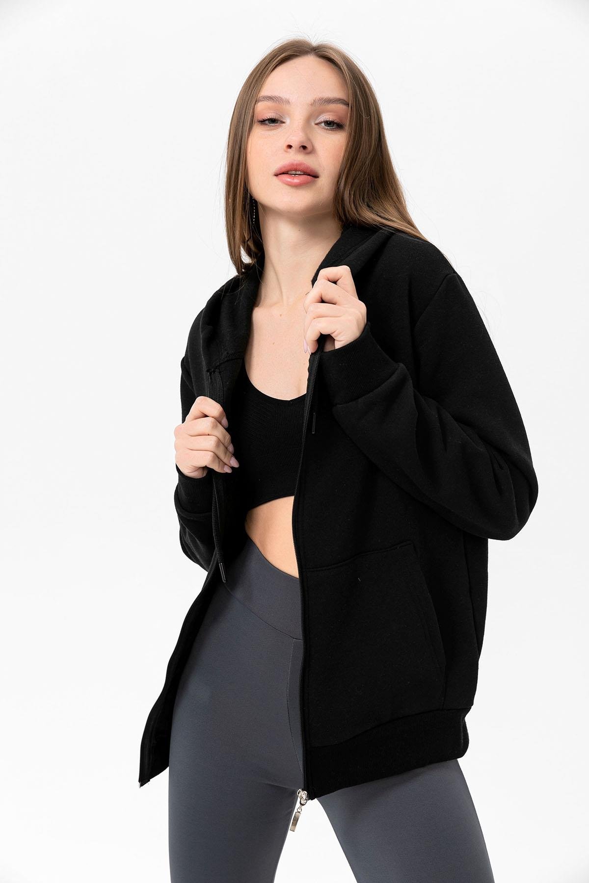 Camenta Fermuarlı Kapüşonlu Unisex Sweatshirt