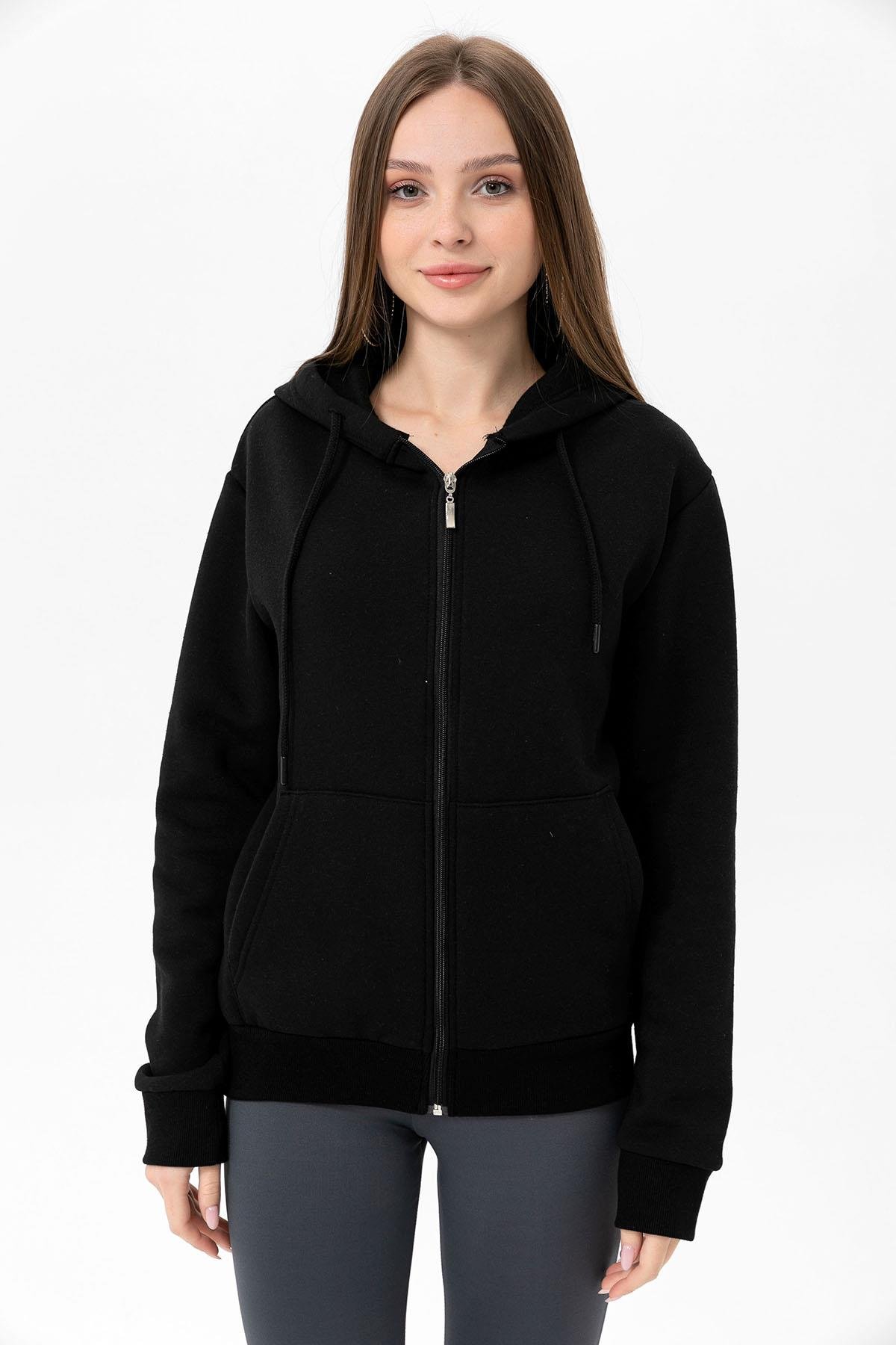 Camenta Fermuarlı Kapüşonlu Unisex Sweatshirt