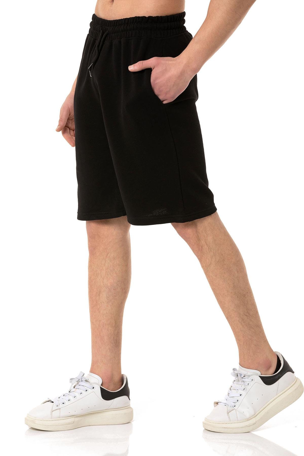 Camenta Siyah 2 İplik Günlük Erkek Şort