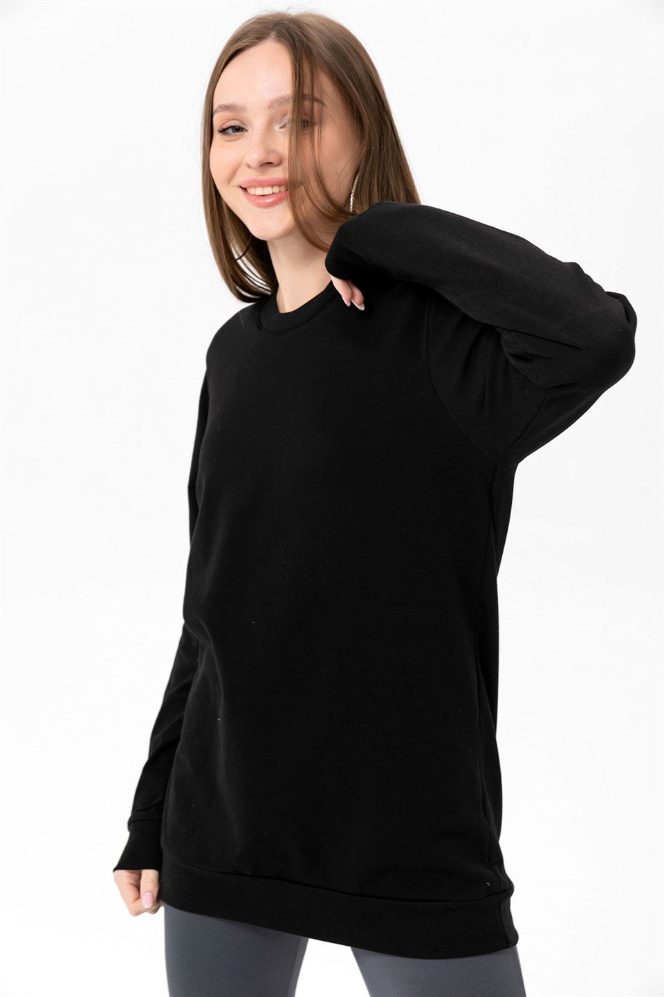 Camenta Siyah Kadın Sweatshirt