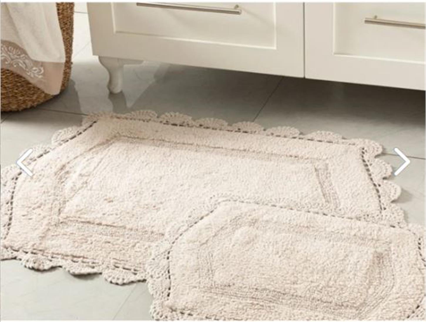 10025314001English Home Mia Pamuklu Kaydırmaz Taban Banyo Paspası Seti 60x90-40x60 Cm Bej