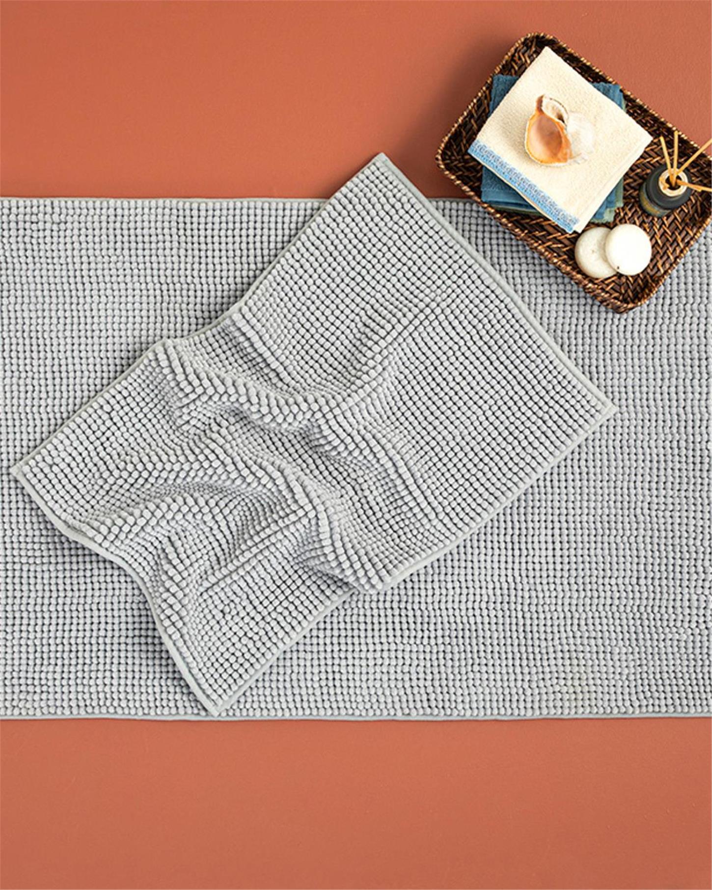 10035542001English Home Paige Banyo Paspası Seti 60x90+40x60 Gri