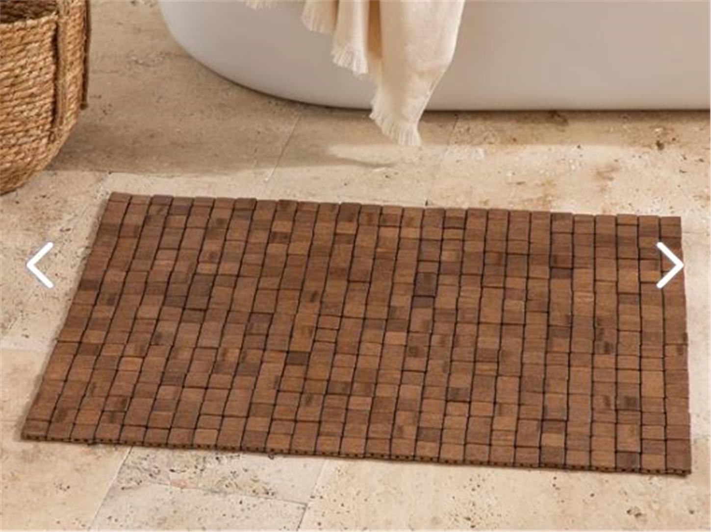 10036536001English Home Bamboo Duş Kaydırmaz 50x70 cm Kahve