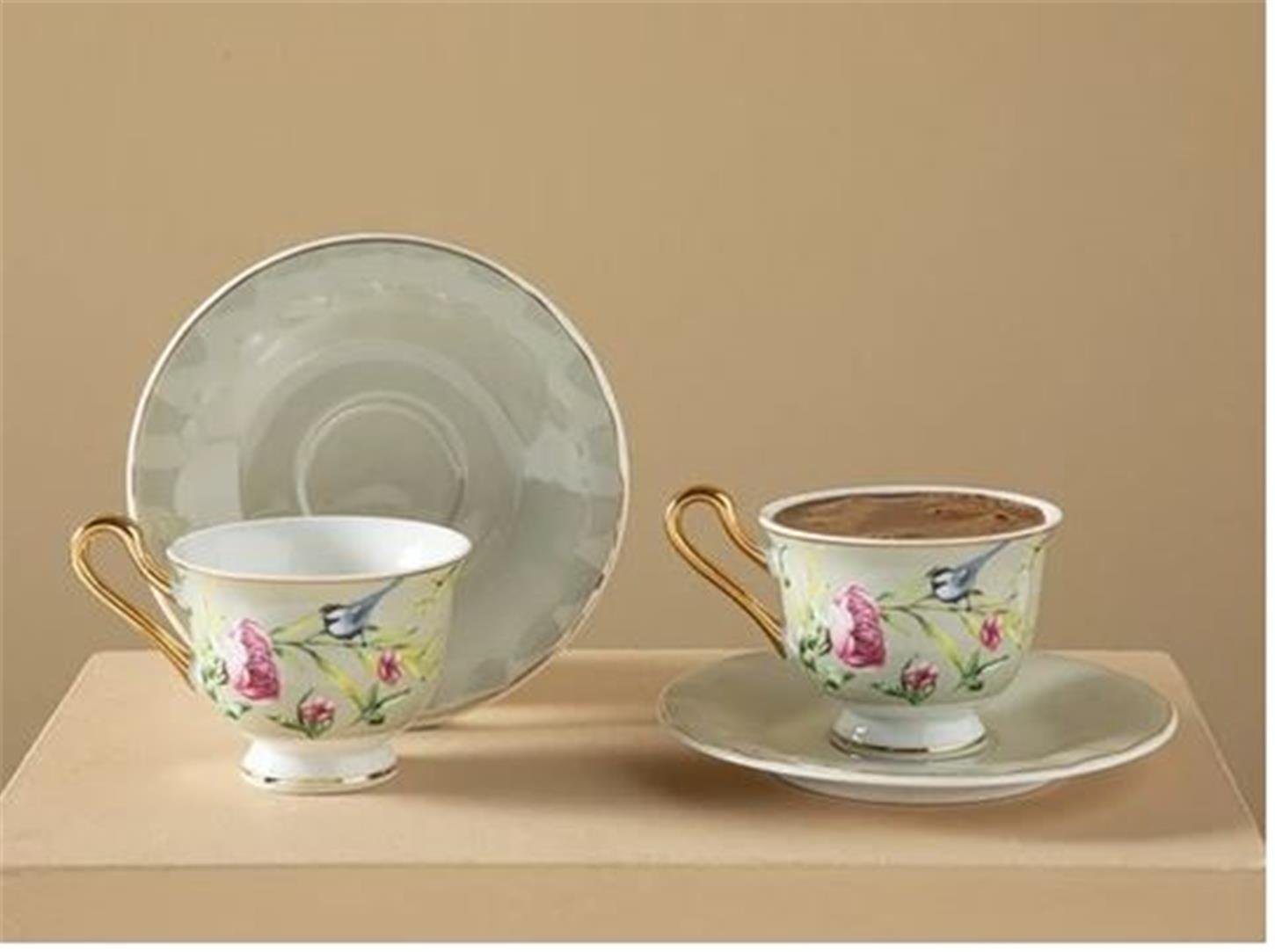 10036617004English Home Vanilla Kahve Fincan Takımı 4 prç Açık Gri