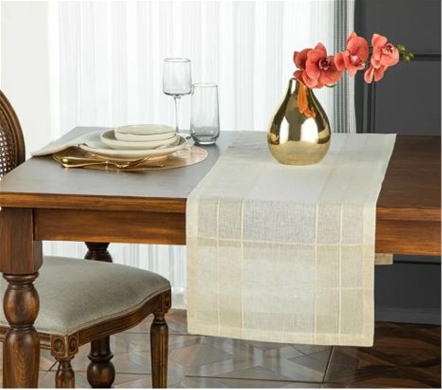 10036747001English Home Luxe Linen Look Runner 40x150 cm Bej