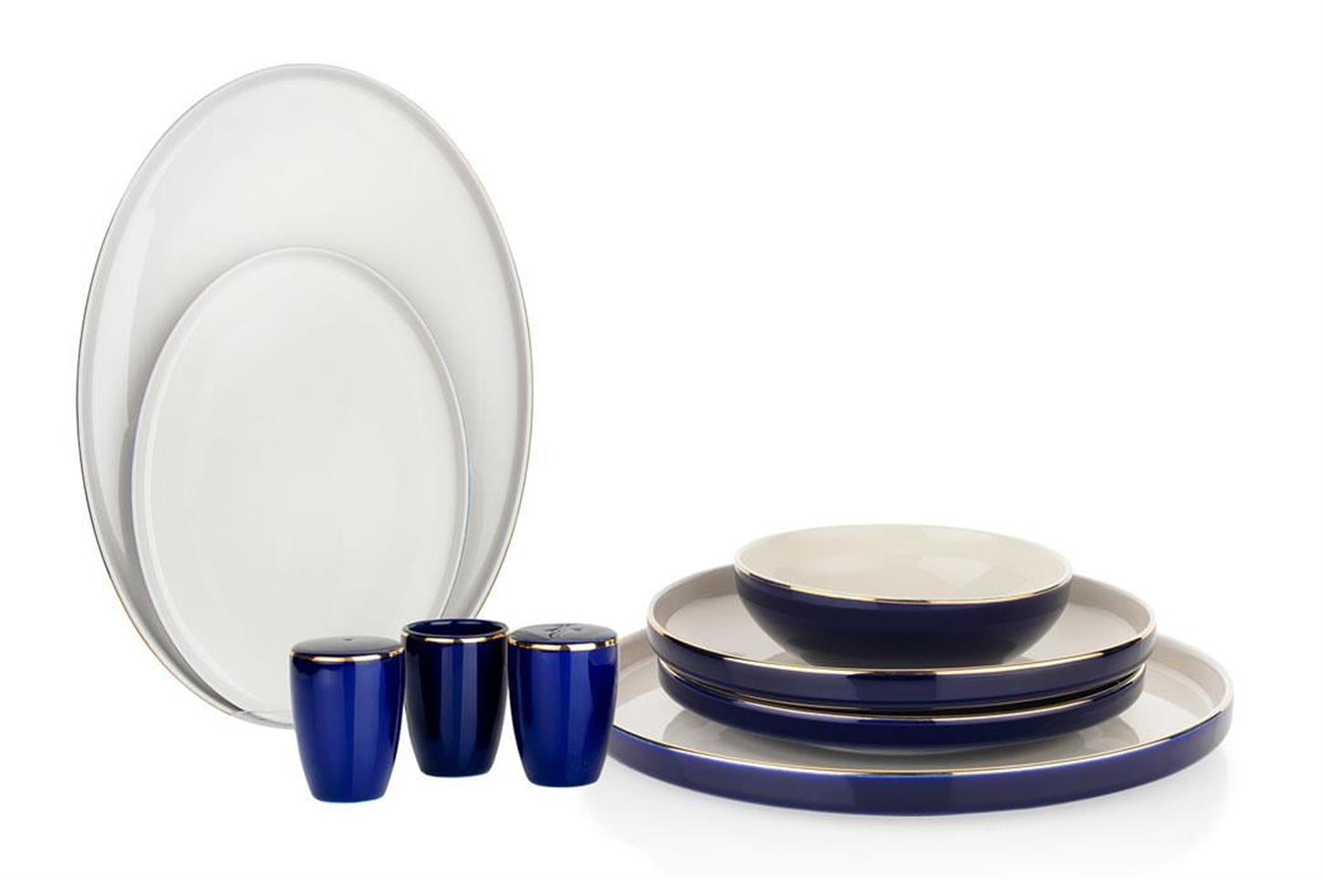 1S0020-01001-LAC01Schafer Adel Navy Blue Yemek Takımı 56 prç Lacivert