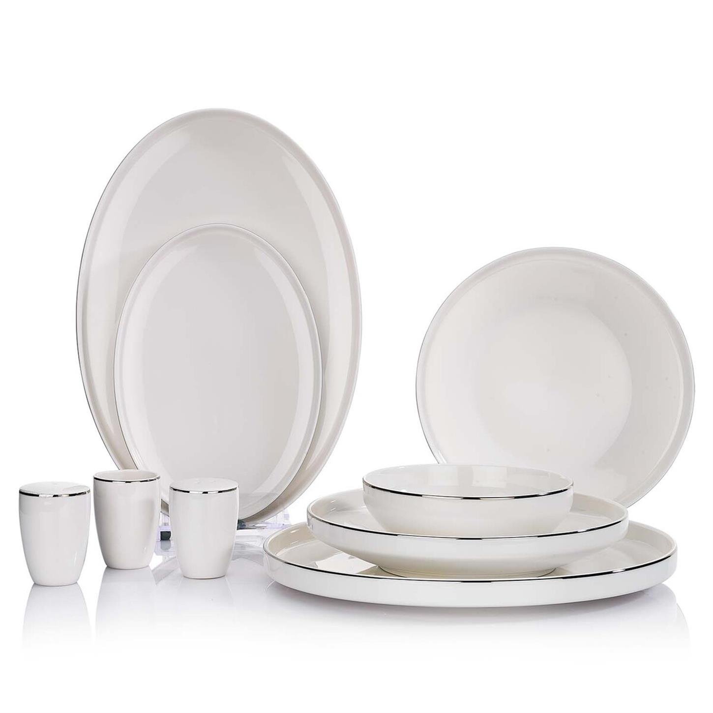 1S0020-01001-PLT01Schafer Adel Platin Yemek Takımı 56 prç Platin