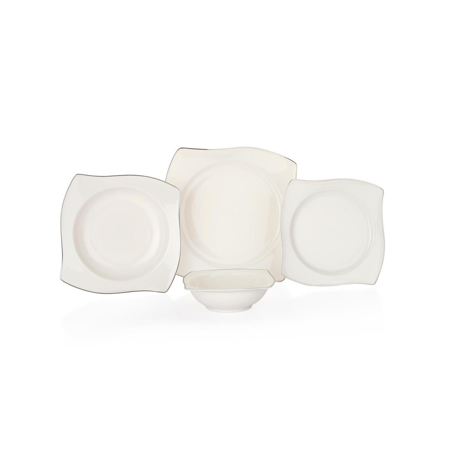 1S0446-01001-PLT01Schafer Bety Yemek Takımı 48 Parça Platin