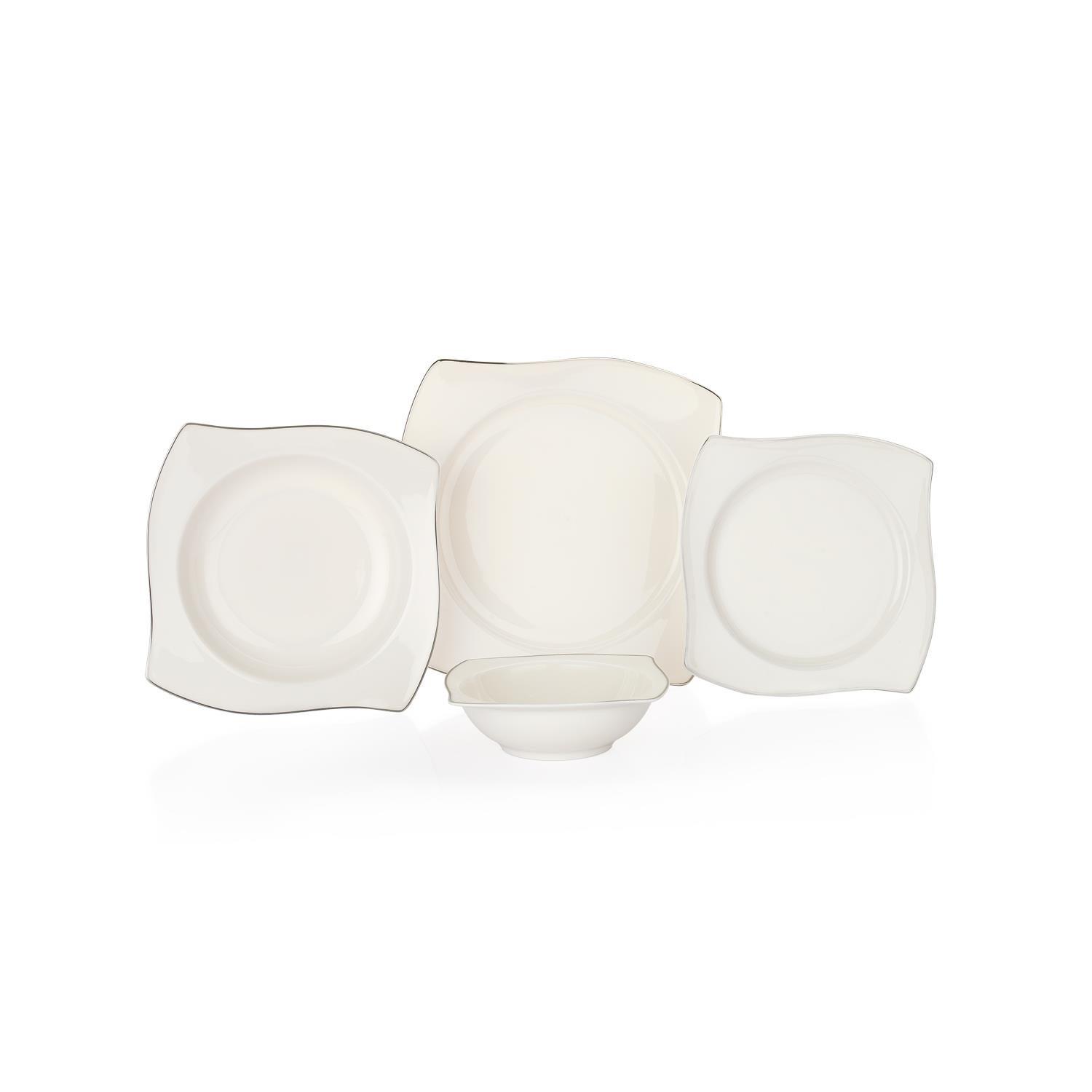 1S0446-01001-PLT01Schafer Bety Yemek Takımı 48 Parça Platin