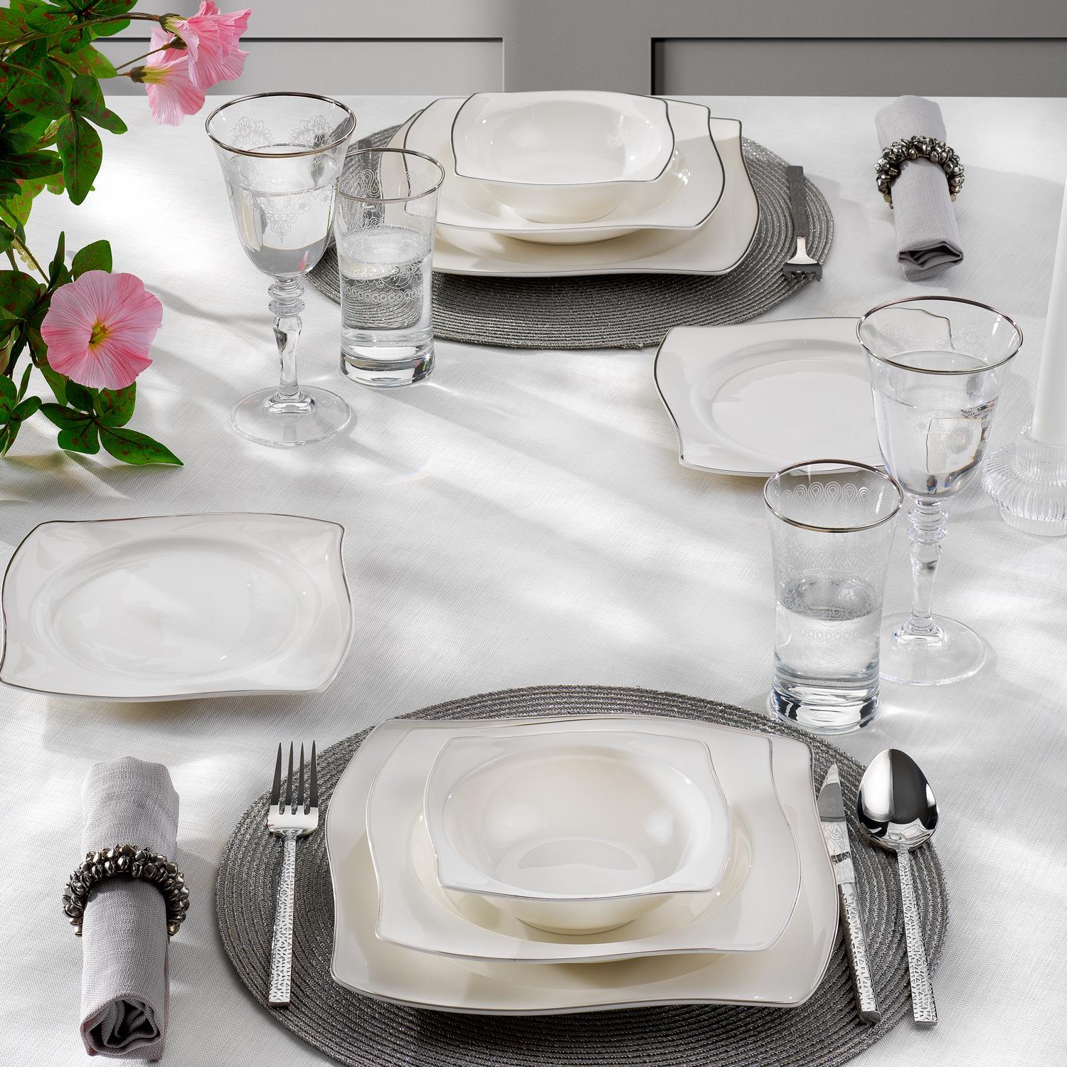1S0446-01001-PLT01Schafer Bety Yemek Takımı 48 Parça Platin