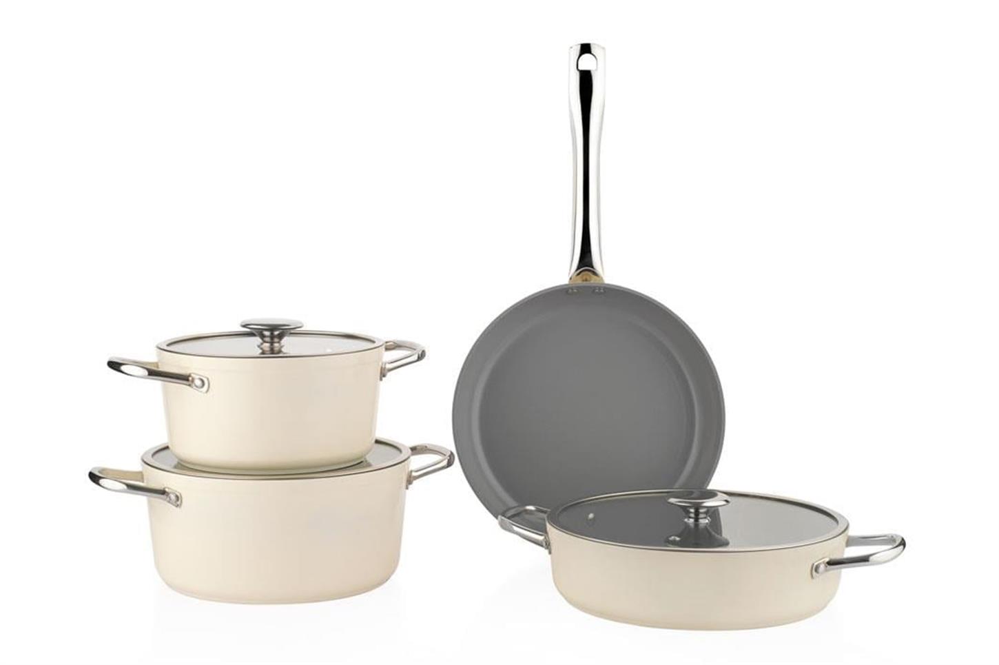 1S2438-21003-KRM01Schafer Gravita Seramik Tencere Seti 7 prç Krem