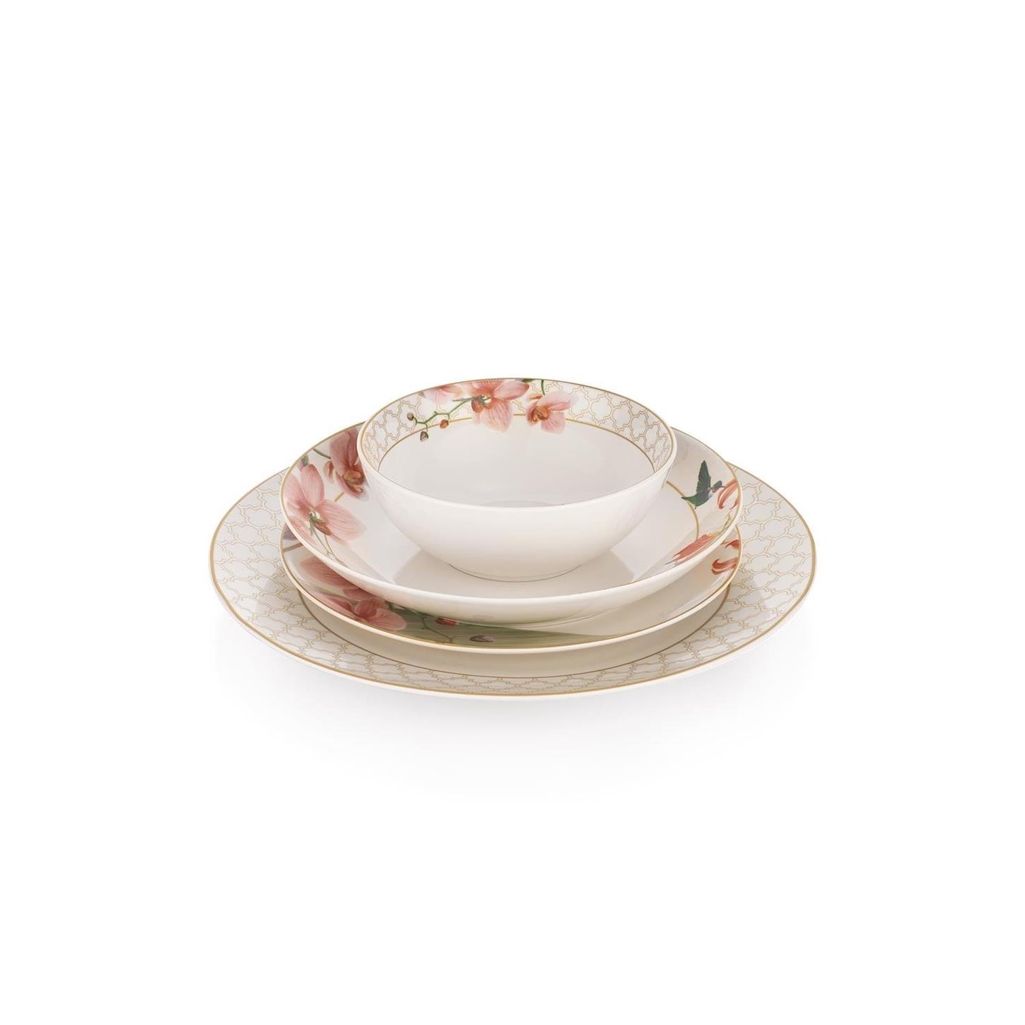 1S4655-01001-KRM01Schafer Melina Porselen Yemek Takımı 24 prç Krem