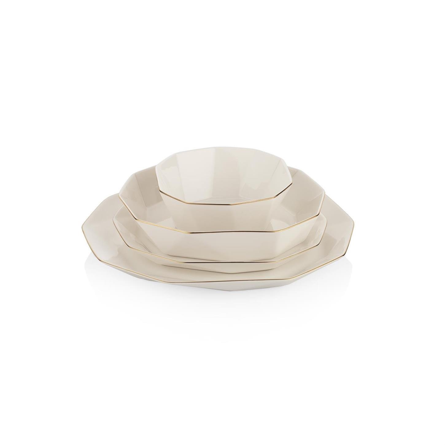 1S6472-01001-GLD01Schafer Siena Yemek Takımı 24 prç Gold