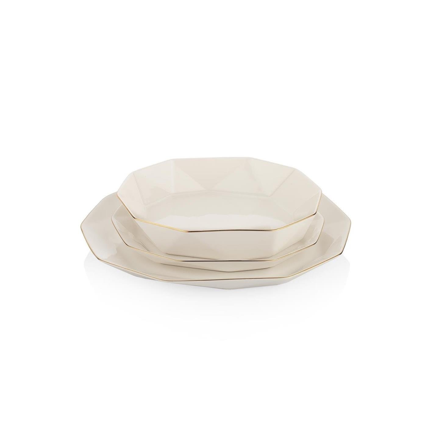 1S6472-01001-GLD01Schafer Siena Yemek Takımı 24 prç Gold