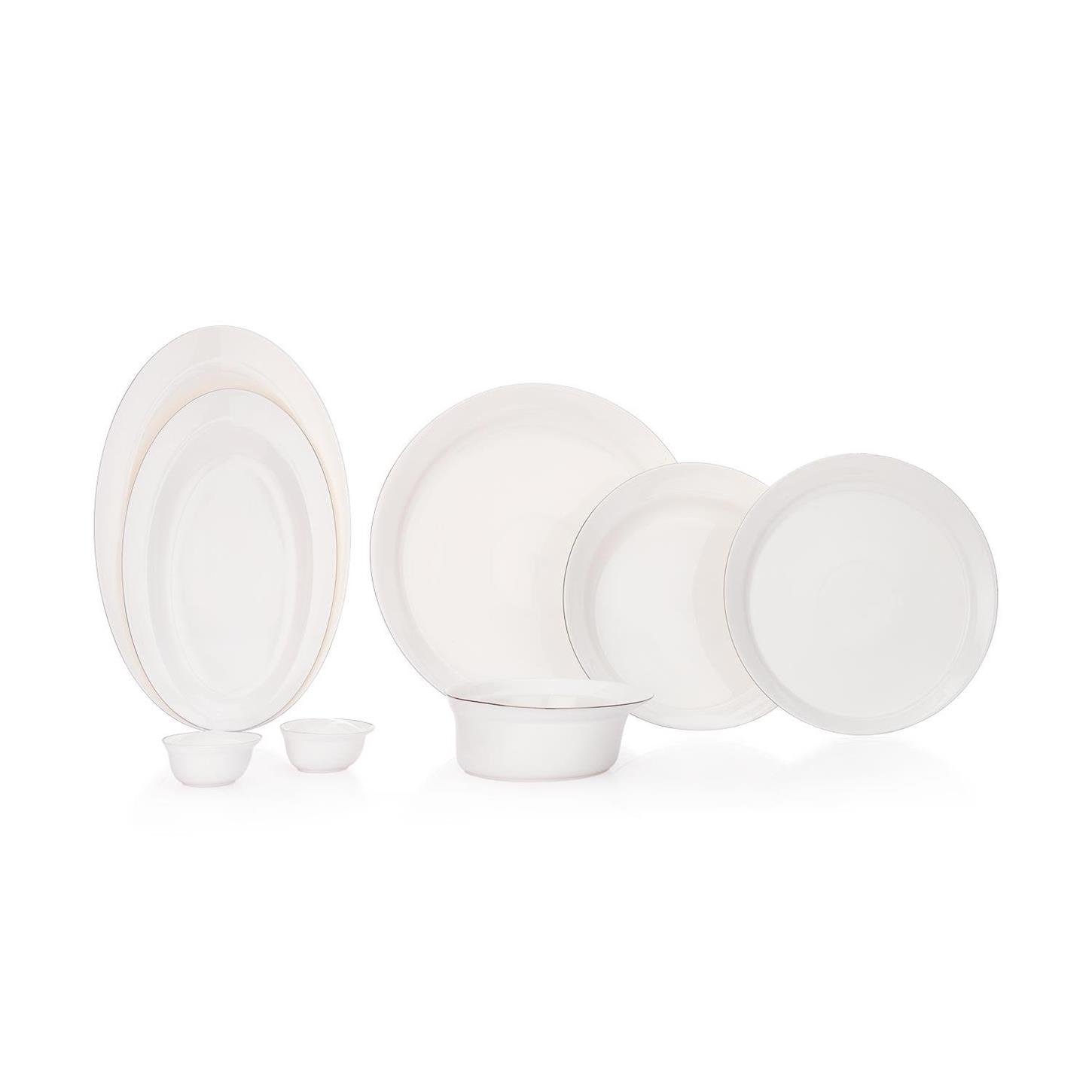 1S6487-01001-PLT04Schafer Superfine Bone Lux Yemek Takımı 56 Parça Platin